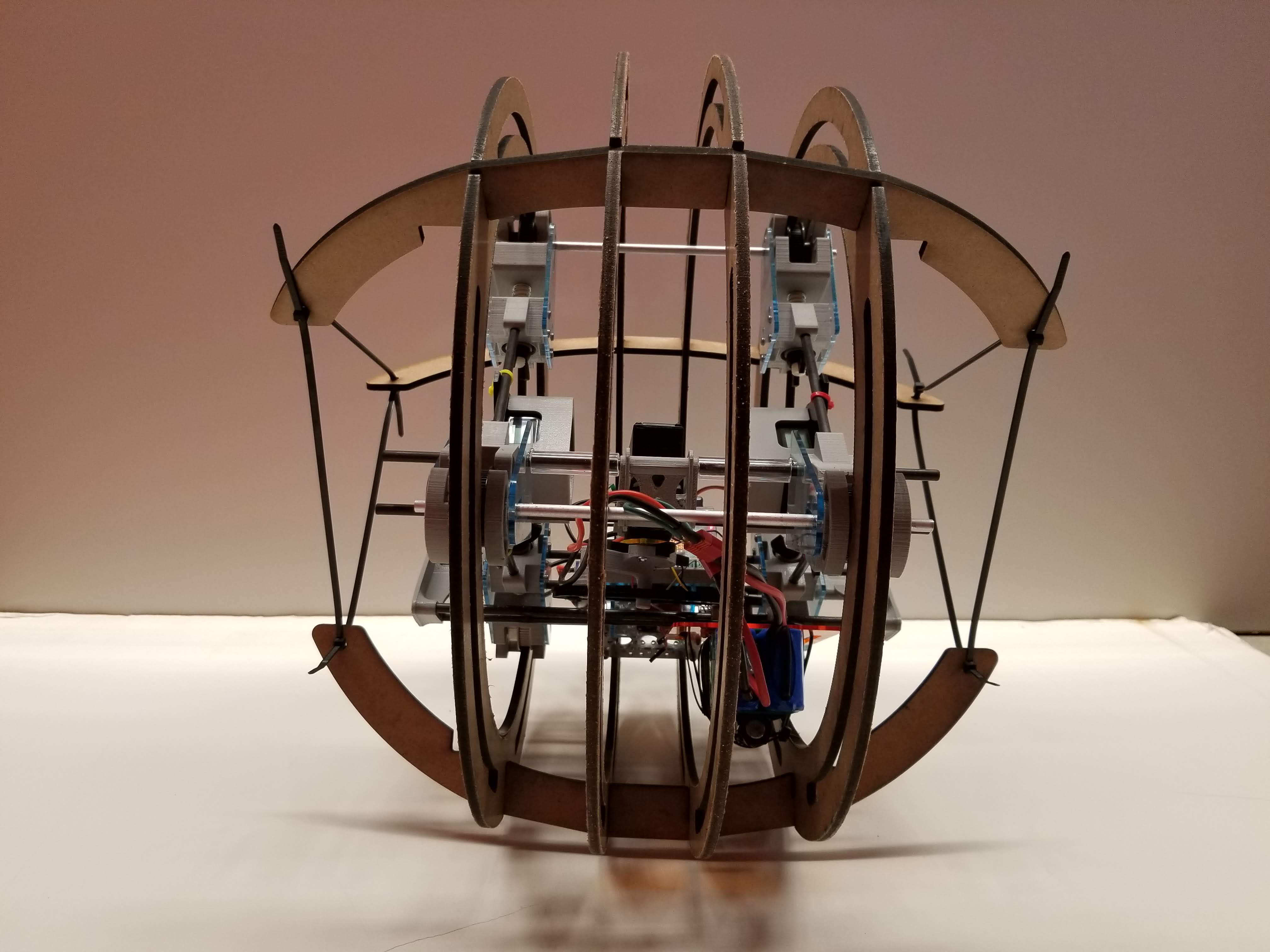 Spherico chassis, front view.