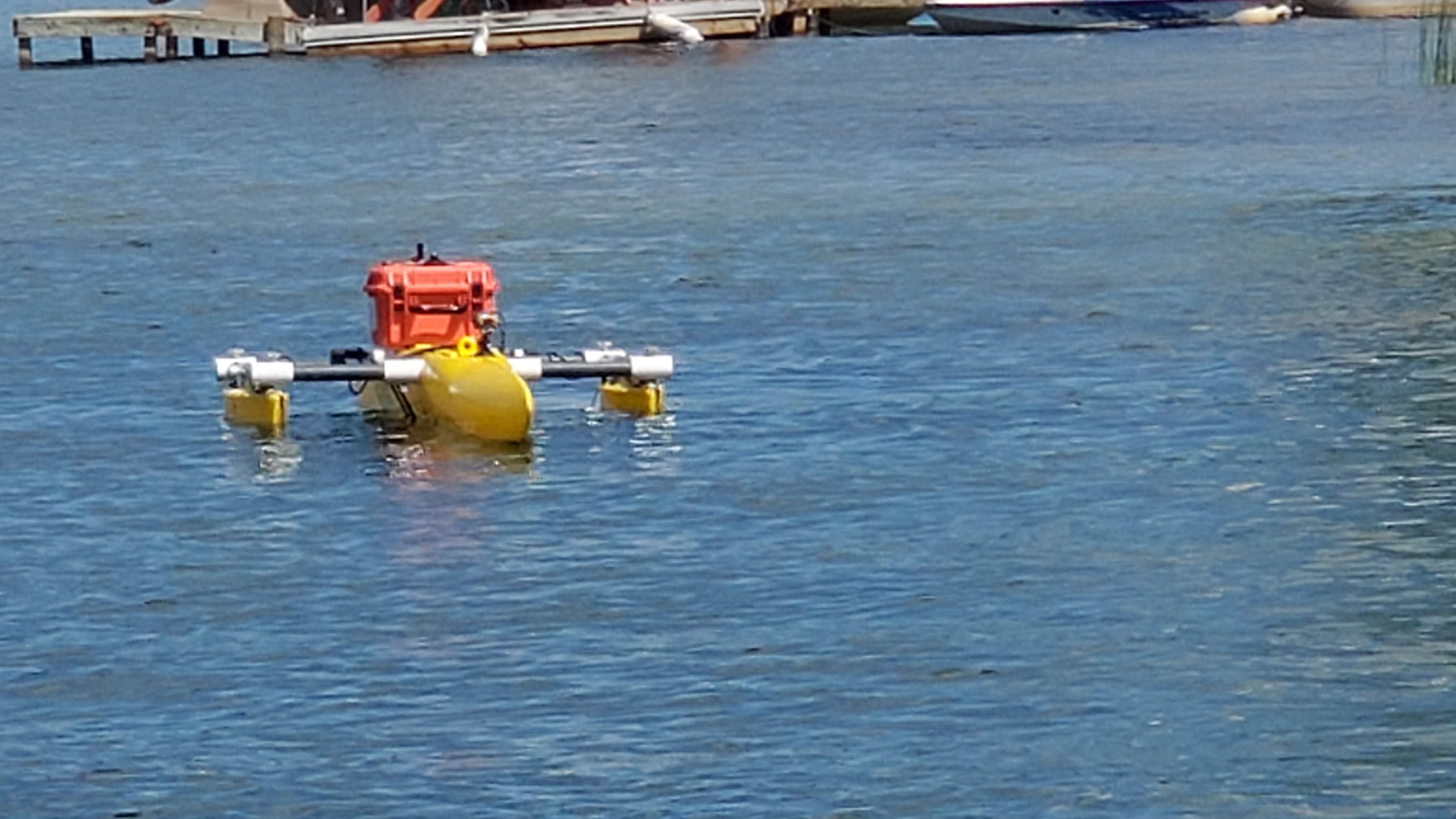 Varuna autonomous surface vessel during field deployment.